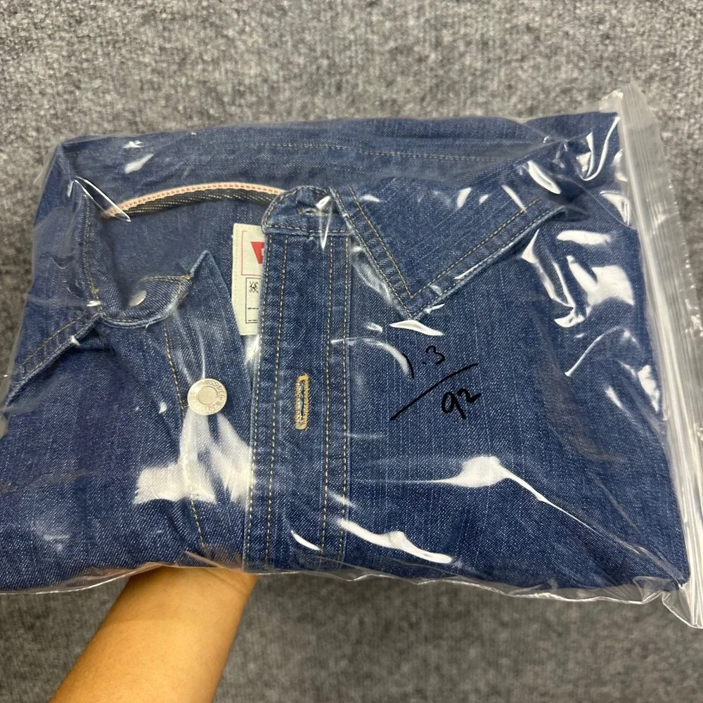Levi's Denim Shirt Mens Large Blue Excellent Long Sleeve Button Up